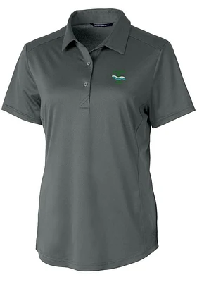 Cutter and Buck Tulane Green Wave Womens Vault Prospect Textured Short Sleeve Polo Shirt