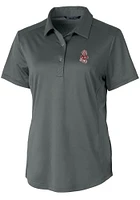 Cutter and Buck Washington State Cougars Womens Grey Vault Prospect Textured Short Sleeve Polo S..