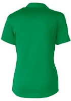 Cutter and Buck Tulane Green Wave Womens Kelly Prospect Textured Short Sleeve Polo Shirt