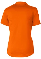 Womens Illinois Fighting Illini Orange Cutter and Buck Vault Prospect Textured Short Sleeve Polo..