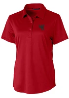 Cutter and Buck Western Kentucky Hilltoppers Womens Red Prospect Textured Short Sleeve Polo Shir..