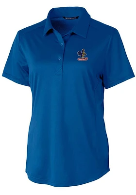 Cutter and Buck Delaware Fightin' Blue Hens Womens Prospect Textured Short Sleeve Polo Shir