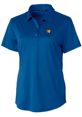 Cutter and Buck Illinois Fighting Illini Womens Prospect Textured Short Sleeve Polo Shirt