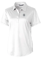 Cutter and Buck Georgetown Hoyas Womens White Vault Prospect Short Sleeve Polo Shirt