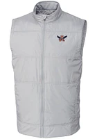 Cutter and Buck Auburn Tigers Mens Grey Stealth Hybrid Quilted Sleeveless Jacket