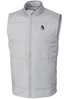 Cutter and Buck Michigan State Spartans Mens Stealth Hybrid Quilted Sleeveless Jacket