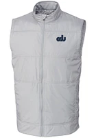 Cutter and Buck Old Dominion Monarchs Mens Grey Stealth Hybrid Quilted Sleeveless Jacket