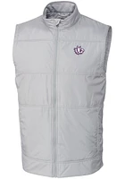 Cutter and Buck TCU Horned Frogs Mens Stealth Hybrid Quilted Sleeveless Jacket