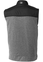 Cutter and Buck Utah Utes Mens Stealth Hybrid Quilted Sleeveless Jacket