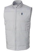 Cutter and Buck Villanova Wildcats Mens Grey Stealth Hybrid Quilted Sleeveless Jacket