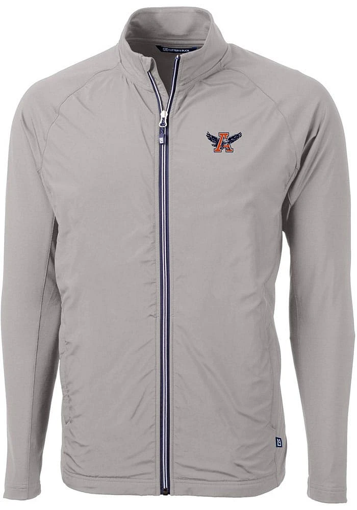 Cutter and Buck Auburn Tigers Mens Grey Vault Adapt Eco Light Weight Jacket