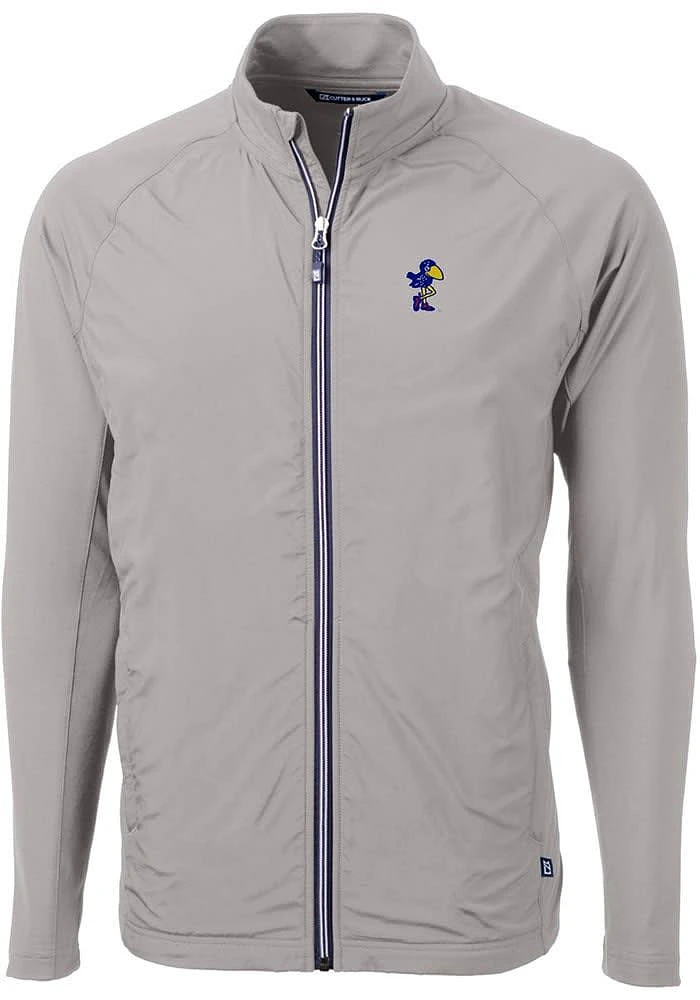 Cutter and Buck Kansas Jayhawks Mens Adapt Eco Light Weight Jacket