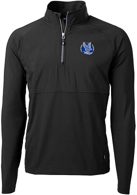 Cutter and Buck Air Force Falcons Mens Black Mascot Adapt Eco Hybrid Long Sleeve Qtr Zip Pullove..