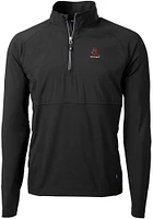 Cutter and Buck Alabama Crimson Tide Mens Adapt Eco Hybrid Long Sleeve Qtr Zip Pullover