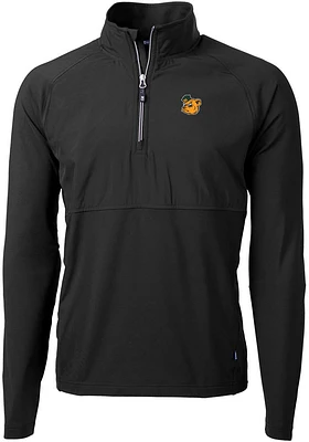 Cutter and Buck Baylor Bears Mens Black Sailor Adapt Eco Hybrid Long Sleeve Qtr Zip Pullover
