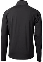 Cutter and Buck Delaware Fightin' Blue Hens Mens Black Adapt Eco Hybrid Long Sleeve Qtr Zip Pull..