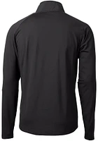 Cutter and Buck George Mason University Mens Black Vault Adapt Eco Hybrid Long Sleeve Qtr Zip Pu..