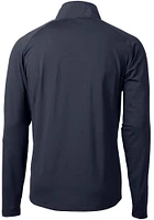 Cutter and Buck Gonzaga Bulldogs Mens Navy Blue G Logo Adapt Eco Hybrid Long Sleeve Qtr Zip Pull..