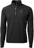 Cutter and Buck Grambling State Tigers Mens Black Vault Adapt Eco Hybrid Long Sleeve Qtr Zip Pul..