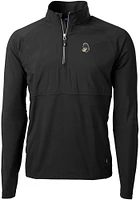 Cutter and Buck Michigan State Spartans Mens Black Vault Adapt Eco Hybrid Long Sleeve Qtr Zip Pull..