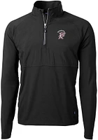 Cutter and Buck Mississippi State Bulldogs Mens Black Vault Adapt Eco Hybrid Long Sleeve Qtr Zip..