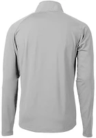 Cutter and Buck Mississippi State Bulldogs Mens Grey Vault Adapt Eco Hybrid Long Sleeve Qtr Zip Pu..