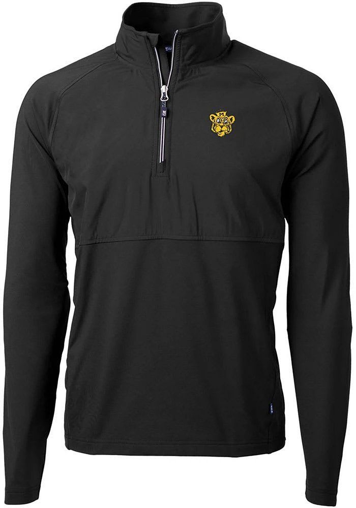 Cutter and Buck Missouri Tigers Mens Adapt Eco Hybrid Long Sleeve Qtr Zip Pullover