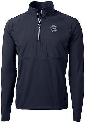 Cutter and Buck Penn State Nittany Lions Mens Navy Blue Vault Adapt Eco Hybrid Long Sleeve Qtr Zip..