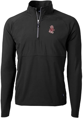 Cutter and Buck Washington State Cougars Mens Black Adapt Eco Hybrid Long Sleeve Qtr Zip Pullove..