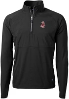 Cutter and Buck Washington State Cougars Mens Black Adapt Eco Hybrid Long Sleeve Qtr Zip Pullove..