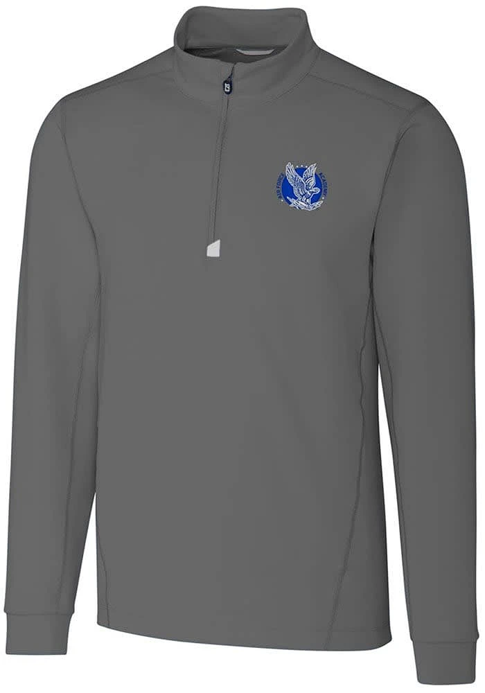 Cutter and Buck Air Force Falcons Mens Traverse Stretch Long Sleeve Qtr Zip Pullover