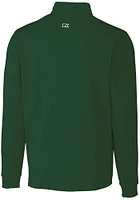 Cutter and Buck Baylor Bears Mens Green Traverse Stretch Long Sleeve Qtr Zip Pullover