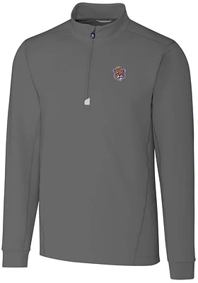 Cutter and Buck LSU Tigers Mens Vault Traverse Long Sleeve Qtr Zip Pullover
