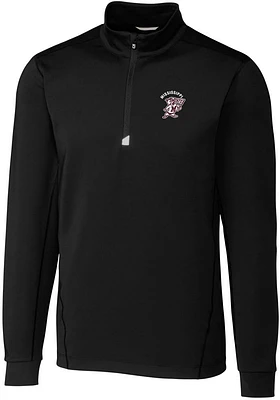 Cutter and Buck Mississippi State Bulldogs Mens Vault Traverse Long Sleeve Qtr Zip Pullove