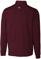 Cutter and Buck Mississippi State Bulldogs Mens Red Traverse Stretch Long Sleeve Qtr Zip Pullover