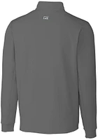 Cutter and Buck Mississippi State Bulldogs Mens Grey Vault Traverse Long Sleeve Qtr Zip Pullover