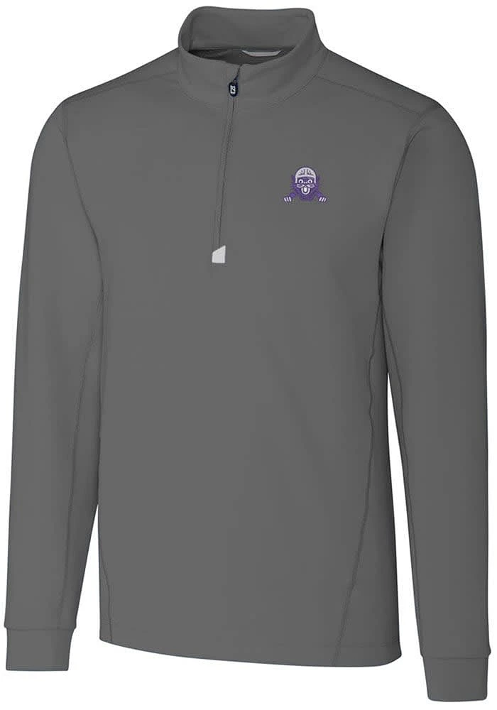 Mens Northwestern Wildcats Cutter and Buck Vault Traverse Qtr Zip Pullover