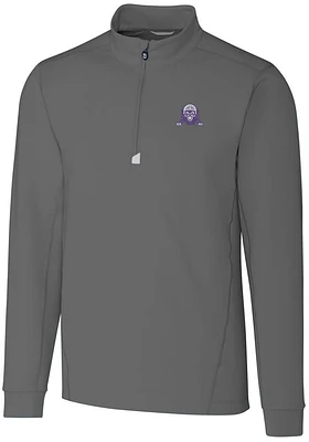 Mens Northwestern Wildcats Cutter and Buck Vault Traverse Qtr Zip Pullover