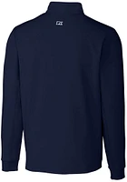 Cutter and Buck Virginia Cavaliers Mens Navy Blue Traverse Stretch Long Sleeve Qtr Zip Pullover