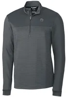 Cutter and Buck Cincinnati Bearcats Mens Grey Vault Traverse Stripe Long Sleeve 1/4 Zip Pullover