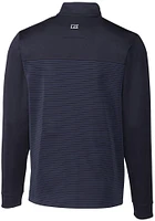 Cutter and Buck Villanova Wildcats Mens Navy Blue Vault Traverse Stripe Long Sleeve Qtr Zip Pull..