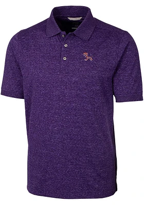 Cutter and Buck Clemson Tigers Mens Vault Advantage Space Dye Short Sleeve Polo