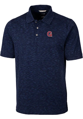 Cutter and Buck Gonzaga Bulldogs Mens Navy Blue G Logo Advantage Space Dye Short Sleeve Polo
