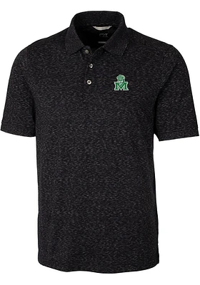 Cutter and Buck Marshall Thundering Herd Mens Advantage Space Dye Short Sleeve Polo