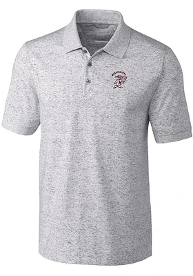 Cutter and Buck Mississippi State Bulldogs Mens Grey Vault Advantage Space Dye Short Sleeve Polo