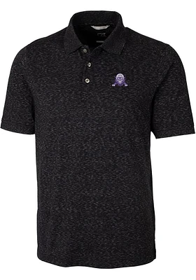Mens Northwestern Wildcats Cutter and Buck Advantage Space Dye Short Sleeve Polo Shirt
