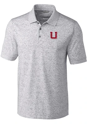Cutter and Buck Utah Utes Mens Advantage Space Dye Short Sleeve Polo
