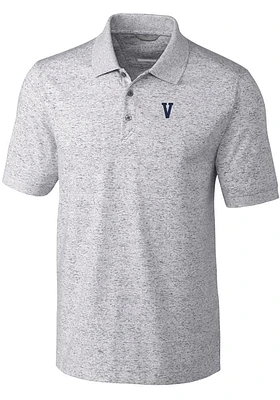 Cutter and Buck Villanova Wildcats Mens Grey Vault Advantage Space Dye Short Sleeve Polo