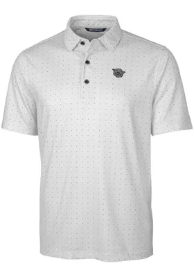 Cutter and Buck Cincinnati Bearcats Mens Charcoal Pike Double Dot Short Sleeve Polo