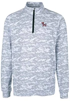Cutter and Buck Clemson Tigers Mens Charcoal Vault Traverse Camo Long Sleeve Qtr Zip Pullover